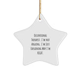 Gifts from Men to Occupational Therapist Funny Star Ornament, Christmas Unique Gifts for Occupational Therapist Friends, Star Ornament Inspirational Quote - Image 1